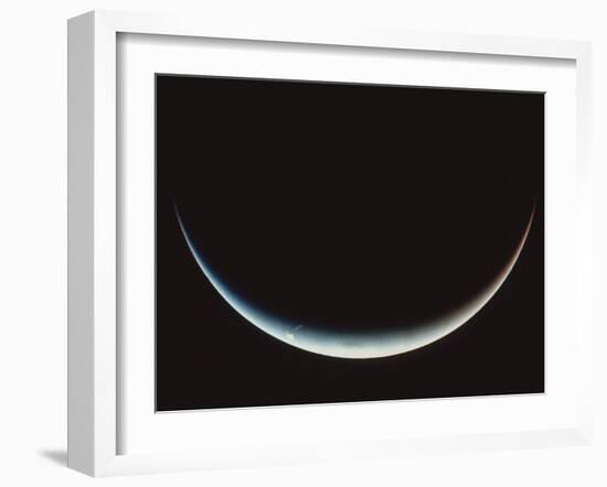 Voyager II Image of a Crescent Neptune-null-Framed Photographic Print