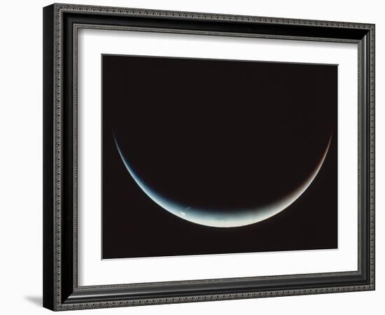 Voyager II Image of a Crescent Neptune-null-Framed Photographic Print