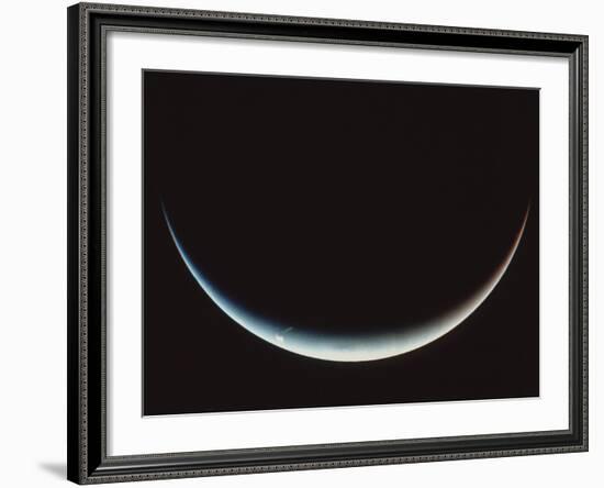 Voyager II Image of a Crescent Neptune-null-Framed Photographic Print