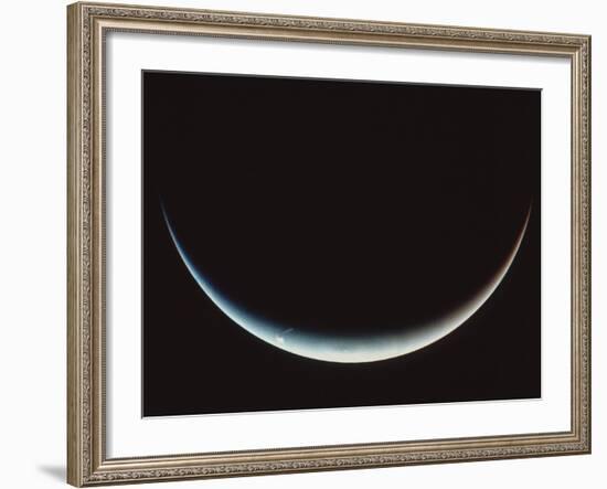 Voyager II Image of a Crescent Neptune-null-Framed Photographic Print