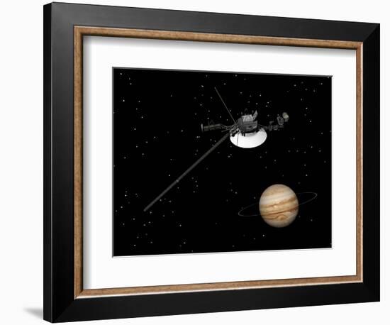 Voyager Spacecraft Near Jupiter and its Unrecognized Ring-null-Framed Premium Giclee Print