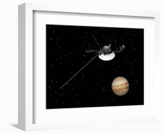 Voyager Spacecraft Near Jupiter and its Unrecognized Ring-null-Framed Premium Giclee Print