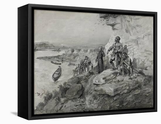 Voyageurs, 1898 (Oil on Board)-Charles Marion Russell-Framed Premier Image Canvas