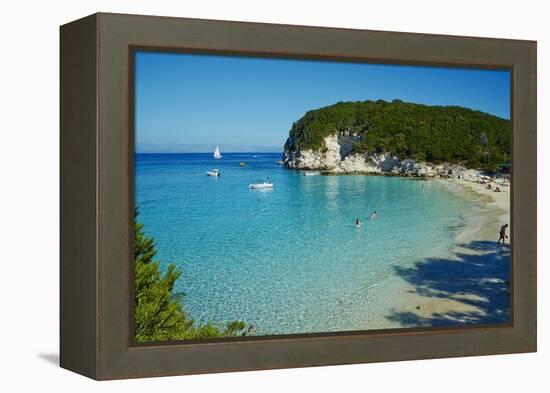 Vrika Beach, Antipaxos, Antipaxi, Ionian Islands, Greek Islands, Greece, Europe-Tuul-Framed Premier Image Canvas