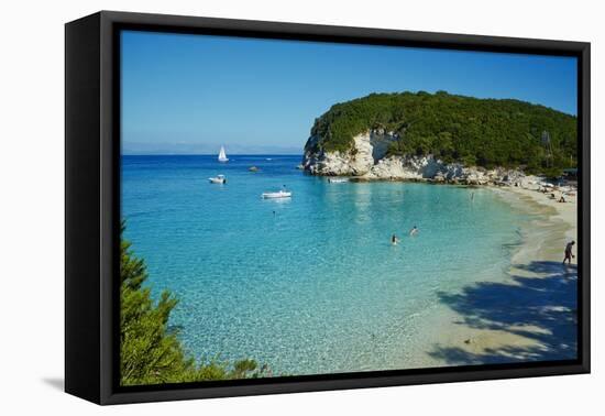 Vrika Beach, Antipaxos, Antipaxi, Ionian Islands, Greek Islands, Greece, Europe-Tuul-Framed Premier Image Canvas