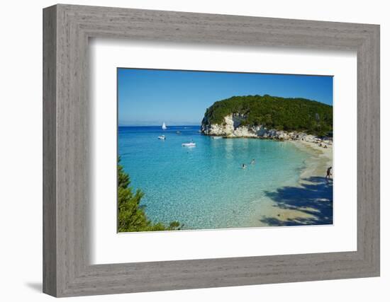 Vrika Beach, Antipaxos, Antipaxi, Ionian Islands, Greek Islands, Greece, Europe-Tuul-Framed Photographic Print