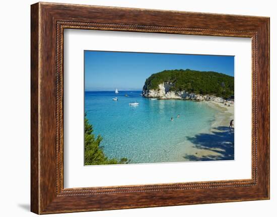 Vrika Beach, Antipaxos, Antipaxi, Ionian Islands, Greek Islands, Greece, Europe-Tuul-Framed Photographic Print