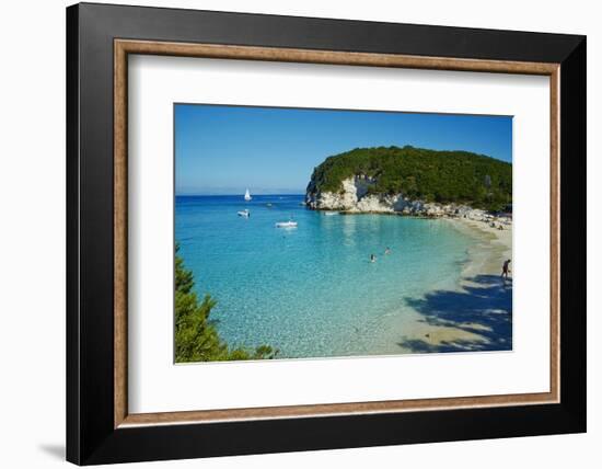 Vrika Beach, Antipaxos, Antipaxi, Ionian Islands, Greek Islands, Greece, Europe-Tuul-Framed Photographic Print