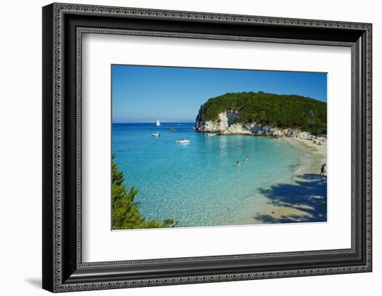 Vrika Beach, Antipaxos, Antipaxi, Ionian Islands, Greek Islands, Greece, Europe-Tuul-Framed Photographic Print