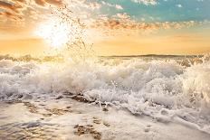 Colorful Ocean Beach Sunrise.-vrstudio-Photographic Print