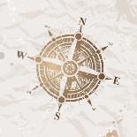 Vintage Paper With Compass Rose-vso-Art Print