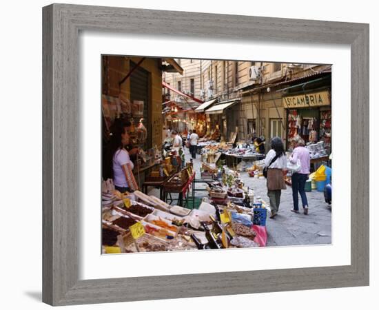 Vucciria Market, Palermo, Sicily, Italy, Europe-Levy Yadid-Framed Photographic Print
