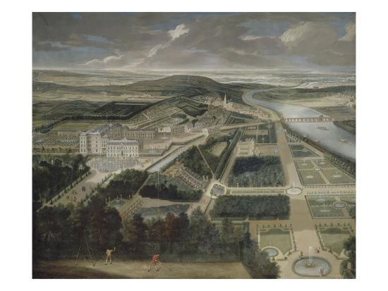 Vue Cavaliere Du Chateau Jardins Bas Et De La Ville De Saint Cloud Giclee Print Etienne Allegrain Art Com