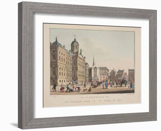 Vue D'Amsterdam No.1, Het Koninglyk Paleis, Le Palais Du Roi, 1825-Cornelis de Kruyff-Framed Giclee Print