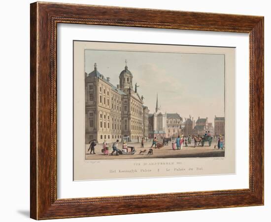 Vue D'Amsterdam No.1, Het Koninglyk Paleis, Le Palais Du Roi, 1825-Cornelis de Kruyff-Framed Giclee Print