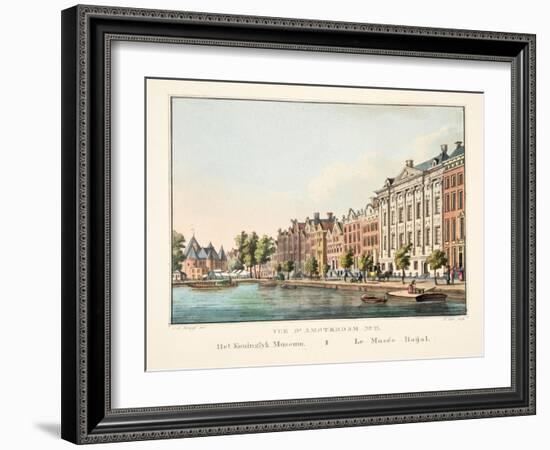 Vue D'Amsterdam No.11, Het Koninglyk Museum, Le Musée Roijal, 1825-Cornelis de Kruyff-Framed Giclee Print