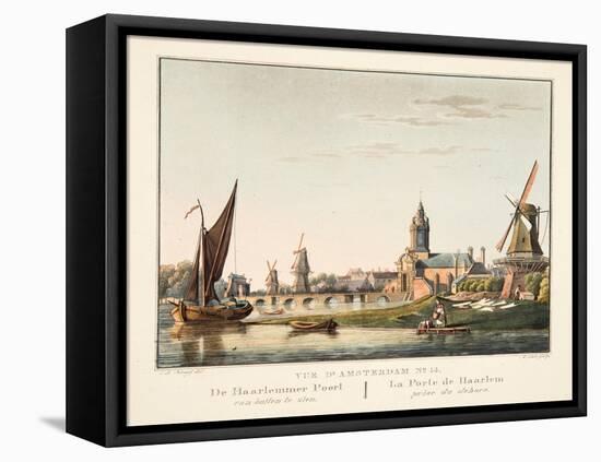 Vue D'Amsterdam No.14. De Haarlemmer Poort Van Buiten Te Zien. La Porte De Haarlem Prise Du Dehors-Cornelis de Kruyff-Framed Premier Image Canvas