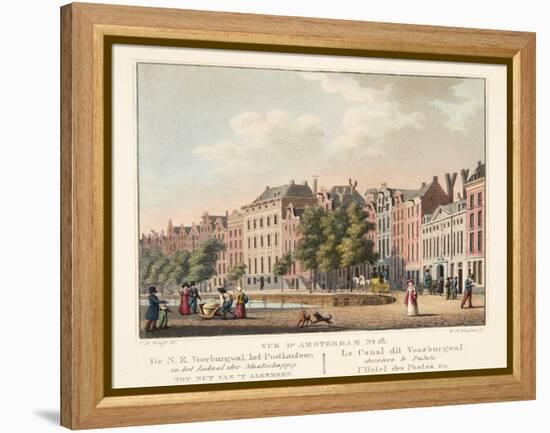 Vue D'Amsterdam No.18. De N.Z. Voorburgwal-Cornelis de Kruyff-Framed Premier Image Canvas