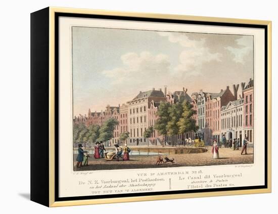 Vue D'Amsterdam No.18. De N.Z. Voorburgwal-Cornelis de Kruyff-Framed Premier Image Canvas