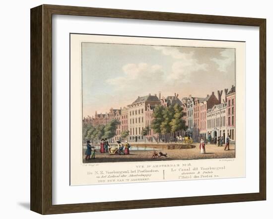 Vue D'Amsterdam No.18. De N.Z. Voorburgwal-Cornelis de Kruyff-Framed Giclee Print