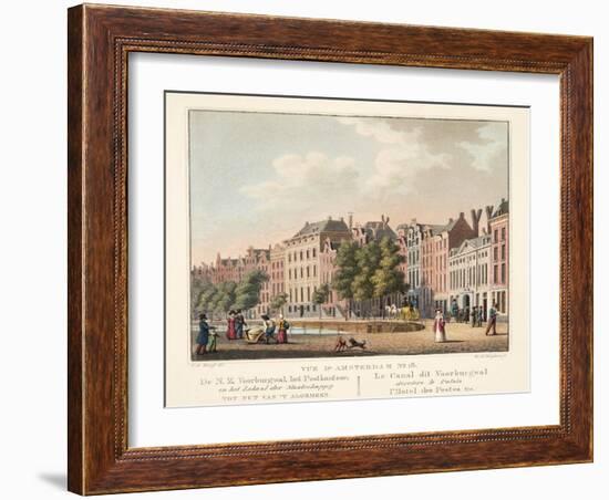 Vue D'Amsterdam No.18. De N.Z. Voorburgwal-Cornelis de Kruyff-Framed Giclee Print