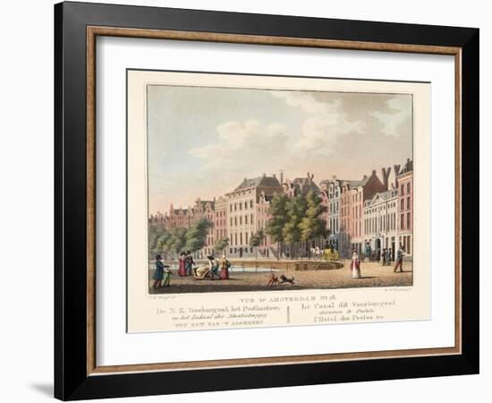 Vue D'Amsterdam No.18. De N.Z. Voorburgwal-Cornelis de Kruyff-Framed Giclee Print