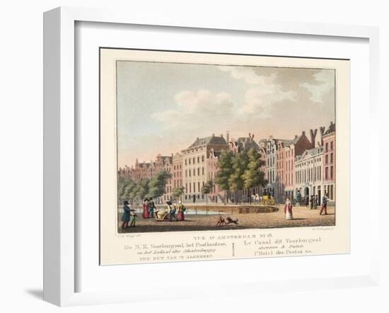 Vue D'Amsterdam No.18. De N.Z. Voorburgwal-Cornelis de Kruyff-Framed Giclee Print