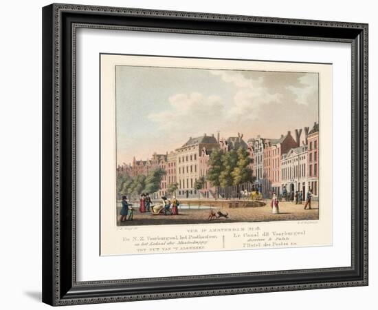 Vue D'Amsterdam No.18. De N.Z. Voorburgwal-Cornelis de Kruyff-Framed Giclee Print