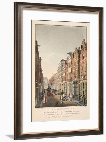 Vue D'Amsterdam No.2. De Kalverstraat Van De Gappersteeg Te Zien. Vue Du Kalverstraat Prise Du Gaap-null-Framed Giclee Print