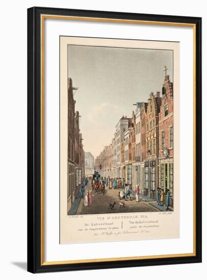 Vue D'Amsterdam No.2. De Kalverstraat Van De Gappersteeg Te Zien. Vue Du Kalverstraat Prise Du Gaap-null-Framed Giclee Print