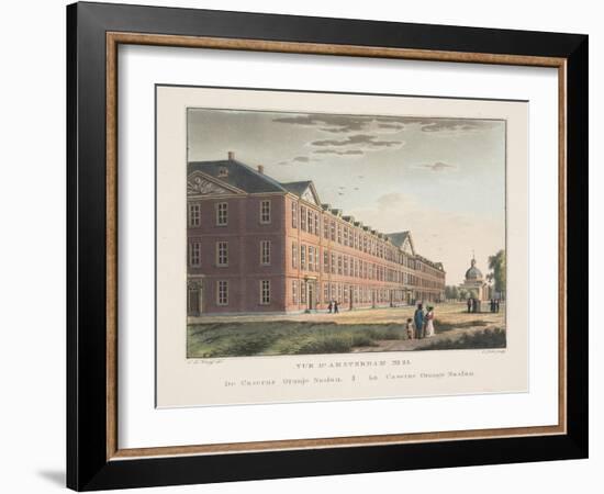 Vue D'Amsterdam No.21. De Caserne Oranje Nassau. La Caserne Orange Nassau, 1825-Cornelis de Kruyff-Framed Giclee Print