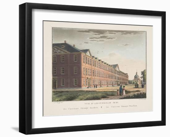Vue D'Amsterdam No.21. De Caserne Oranje Nassau. La Caserne Orange Nassau, 1825-Cornelis de Kruyff-Framed Giclee Print