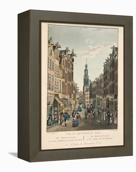 Vue D'Amsterdam No.22. De Kalverstraat-Cornelis de Kruyff-Framed Premier Image Canvas