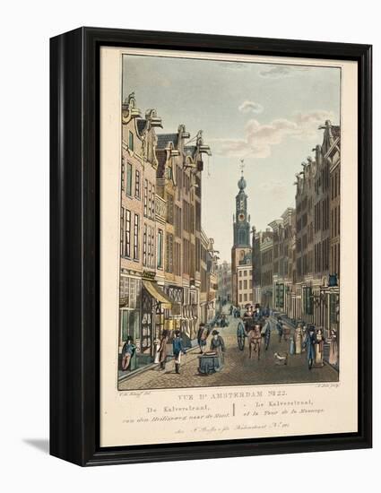 Vue D'Amsterdam No.22. De Kalverstraat-Cornelis de Kruyff-Framed Premier Image Canvas