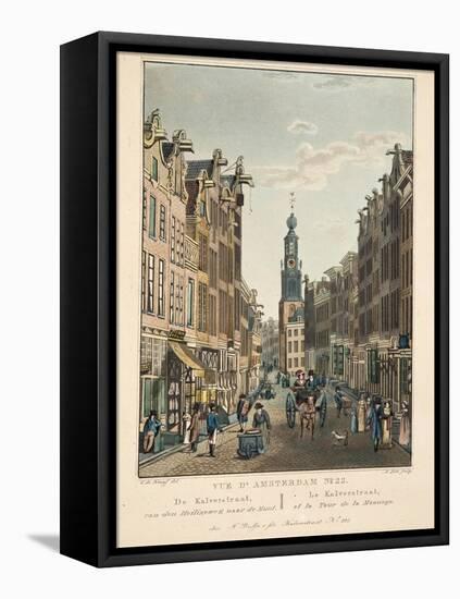 Vue D'Amsterdam No.22. De Kalverstraat-Cornelis de Kruyff-Framed Premier Image Canvas