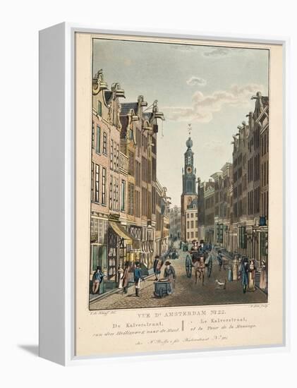 Vue D'Amsterdam No.22. De Kalverstraat-Cornelis de Kruyff-Framed Premier Image Canvas