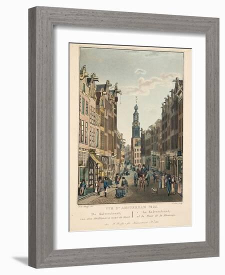 Vue D'Amsterdam No.22. De Kalverstraat-Cornelis de Kruyff-Framed Giclee Print