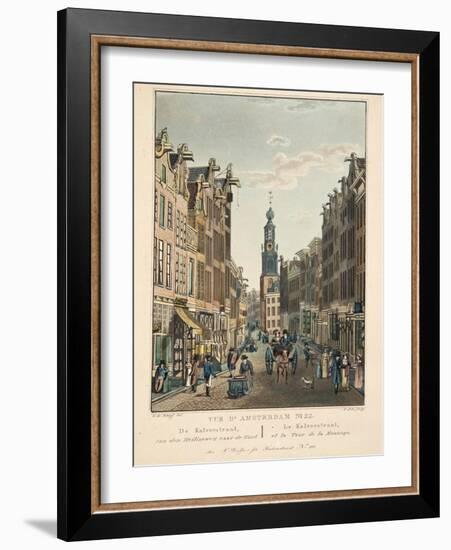 Vue D'Amsterdam No.22. De Kalverstraat-Cornelis de Kruyff-Framed Giclee Print