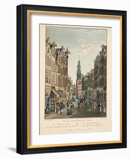 Vue D'Amsterdam No.22. De Kalverstraat-Cornelis de Kruyff-Framed Giclee Print