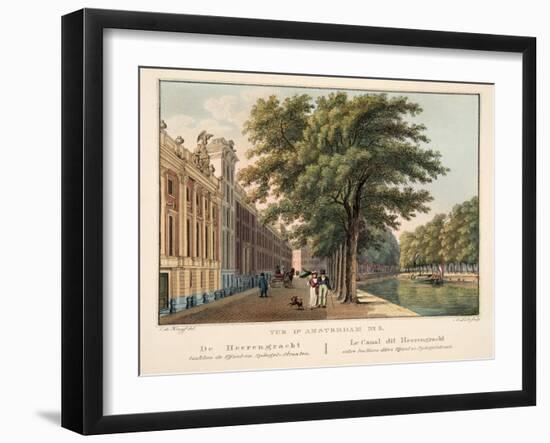 Vue D'Amsterdam No.3. De Heerengracht Tusfchen De Vijzel-En Spegel-Straaten. Le Canal Dit Heerengra-Cornelis de Kruyff-Framed Giclee Print