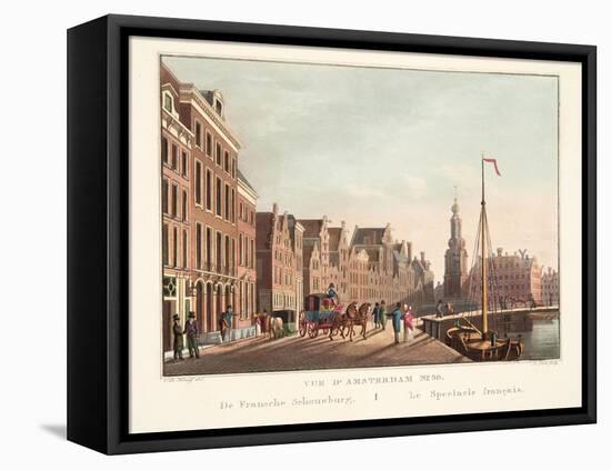 Vue D'Amsterdam No.30. De Fransche Schouwburg. Le Spectacle Français, 1825-Cornelis de Kruyff-Framed Premier Image Canvas