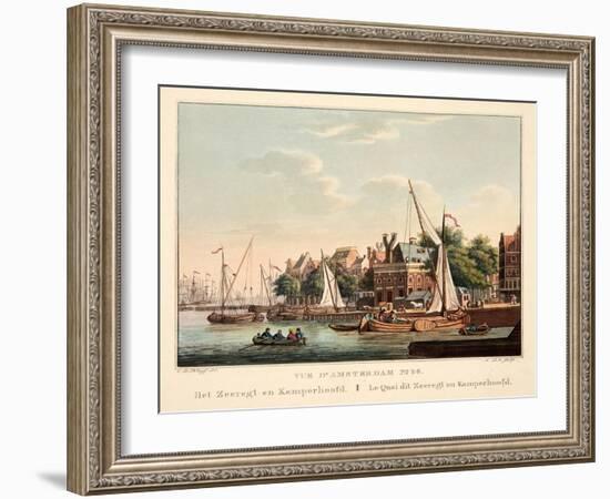 Vue D'Amsterdam No.36. Het Zeeregt En Kamperhoofd. Le Quai Dit Zeeregt Ou Kamperhoofd. Le Quai Dit-Cornelis de Kruyff-Framed Giclee Print