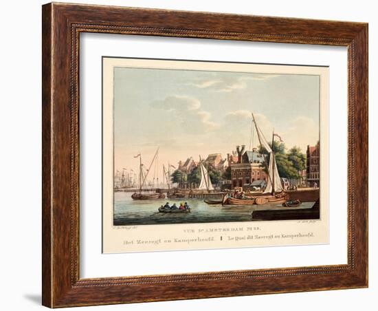 Vue D'Amsterdam No.36. Het Zeeregt En Kamperhoofd. Le Quai Dit Zeeregt Ou Kamperhoofd. Le Quai Dit-Cornelis de Kruyff-Framed Giclee Print