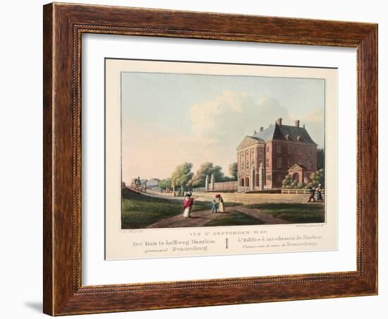 Vue D'Amsterdam No.40. Het Huis Te Half-Weg Haarlem Genaamd Zwanenburg. L'Edificea À Mi-Chemin De H-Cornelis de Kruyff-Framed Giclee Print