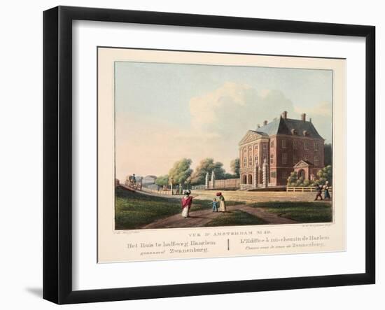 Vue D'Amsterdam No.40. Het Huis Te Half-Weg Haarlem Genaamd Zwanenburg. L'Edificea À Mi-Chemin De H-Cornelis de Kruyff-Framed Giclee Print