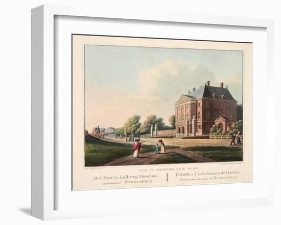 Vue D'Amsterdam No.40. Het Huis Te Half-Weg Haarlem Genaamd Zwanenburg. L'Edificea À Mi-Chemin De H-Cornelis de Kruyff-Framed Giclee Print