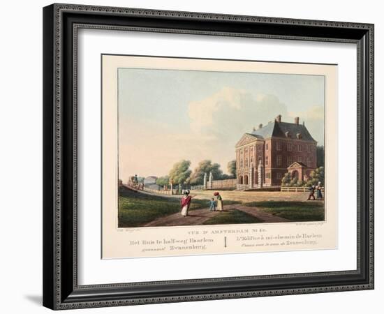 Vue D'Amsterdam No.40. Het Huis Te Half-Weg Haarlem Genaamd Zwanenburg. L'Edificea À Mi-Chemin De H-Cornelis de Kruyff-Framed Giclee Print