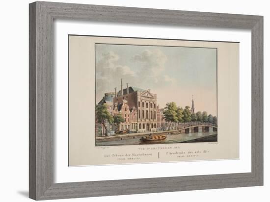 Vue D'Amsterdam No.6. Het Gebouw Der Maatschappij Felix Meritis. L'Academie Des Arts Dite Felix Mer-Cornelis de Kruyff-Framed Giclee Print