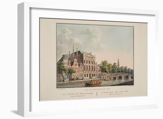 Vue D'Amsterdam No.6. Het Gebouw Der Maatschappij Felix Meritis. L'Academie Des Arts Dite Felix Mer-Cornelis de Kruyff-Framed Giclee Print