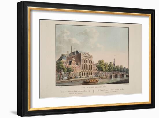 Vue D'Amsterdam No.6. Het Gebouw Der Maatschappij Felix Meritis. L'Academie Des Arts Dite Felix Mer-Cornelis de Kruyff-Framed Giclee Print